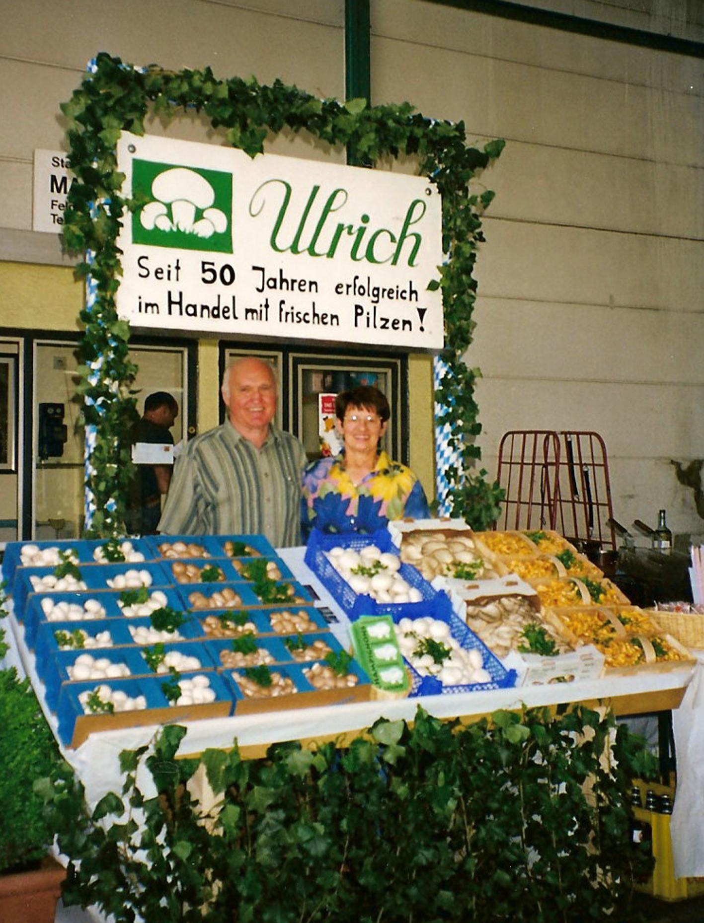 Stand auf dem Münchner Großmarkt zum 50-jährigen Jubiläum