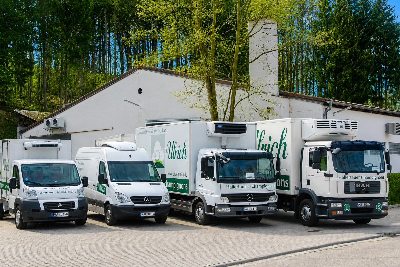 Fahrzeugflotte am Standort Wolnzach